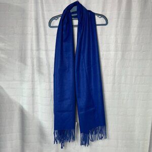 NEW DeZin Very Soft Fringed Royal Blue Wrap Scarf Shawl